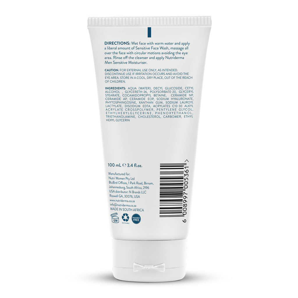 Nutriderma Men Sensitive Face Wash 100ml